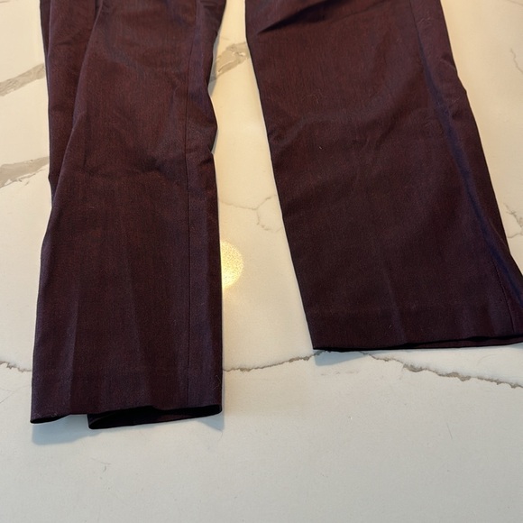 Men’s burgundy cropped slim pant - Picture 3 of 3